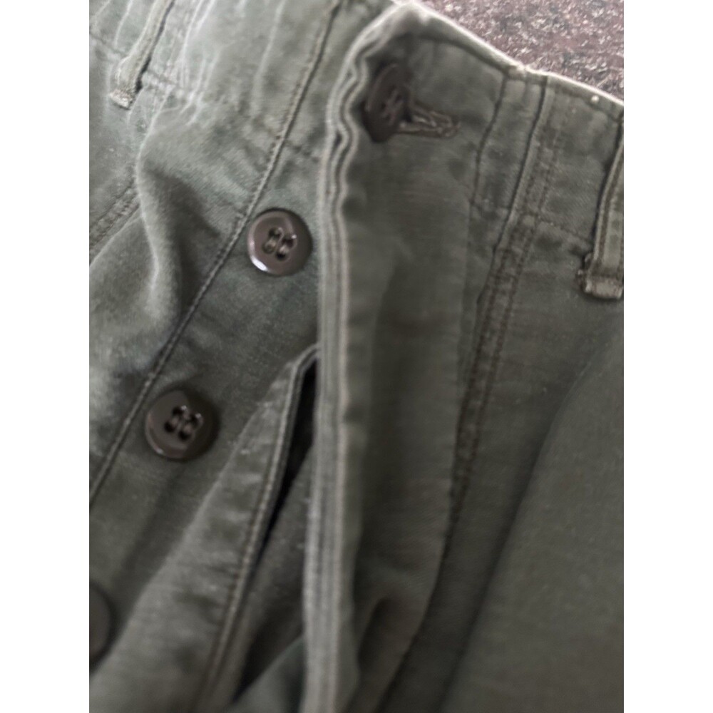 Vintage US Army OG-107 Pants Men 28 x30 Sateen Military Vietnam‎ Trousers - Picture 10 of 13